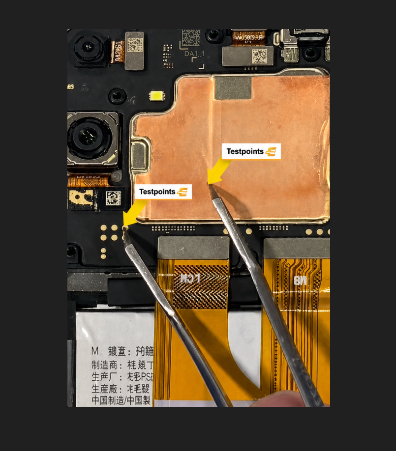 Samsung Galaxy A05 models SM-A055F Test Point