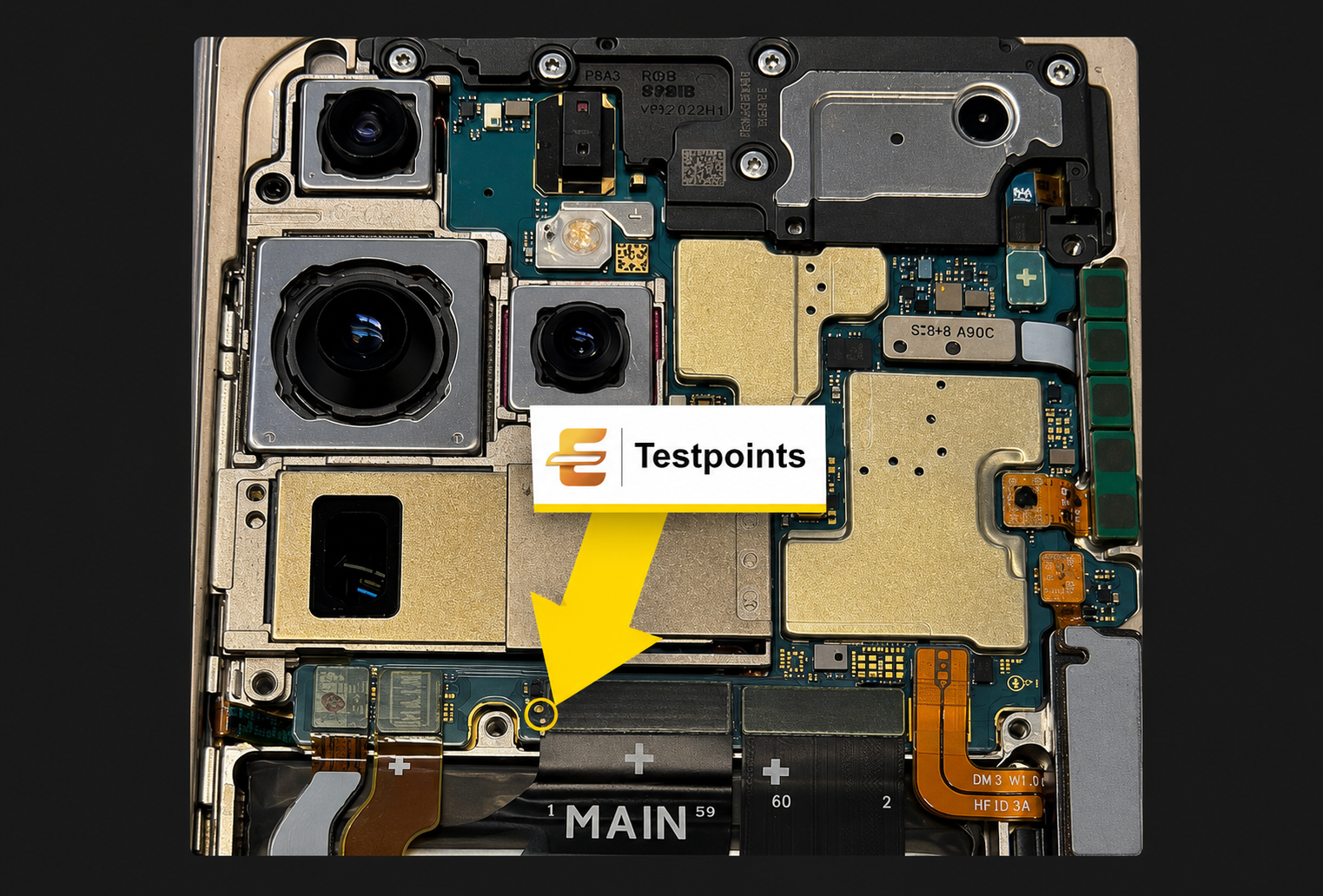 Samsung Galaxy S23 Ultra 5G models   SM-S918U Test Point