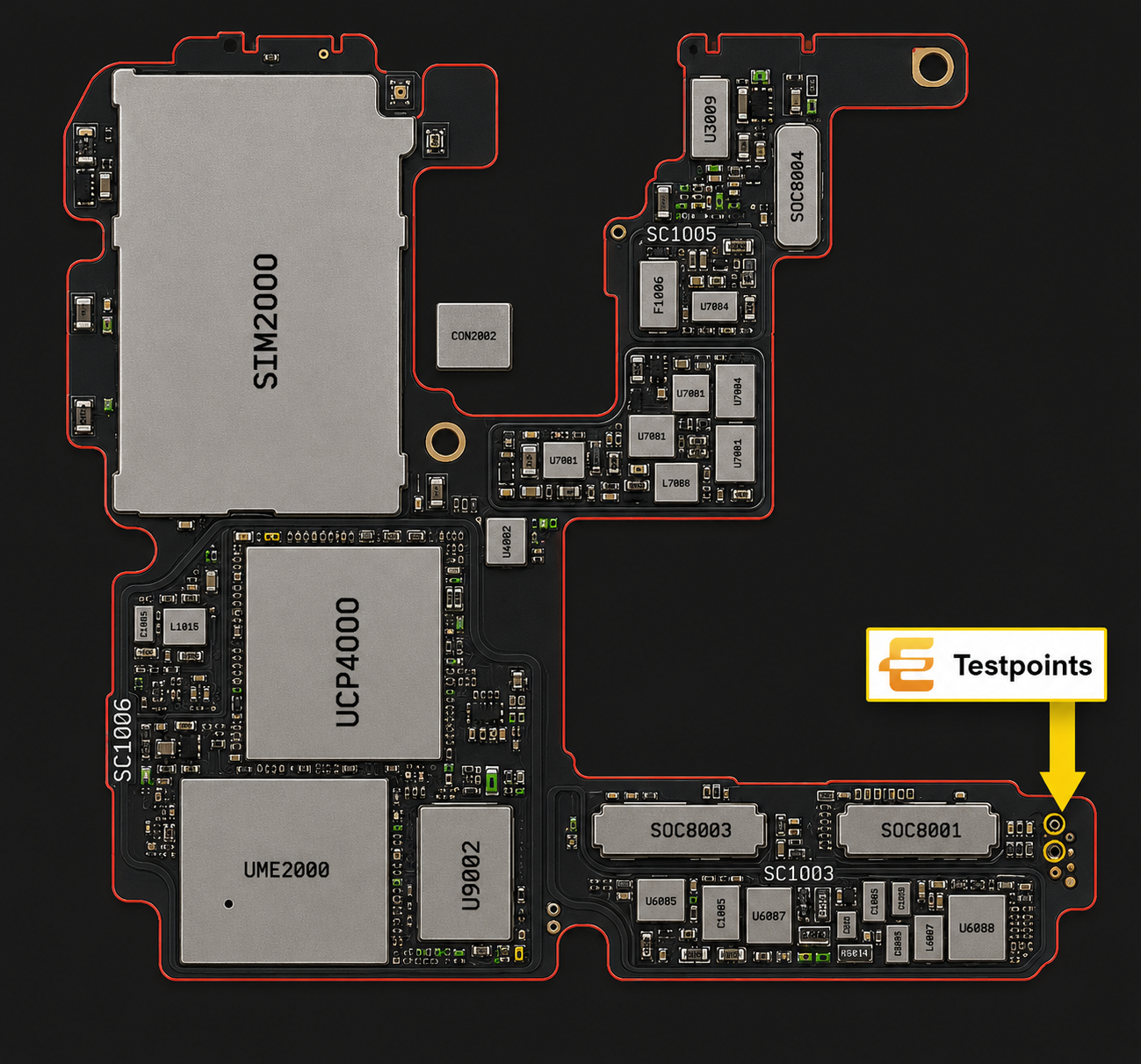 Samsung Galaxy S20 Ultra 5G models   SM-G988B Test Point