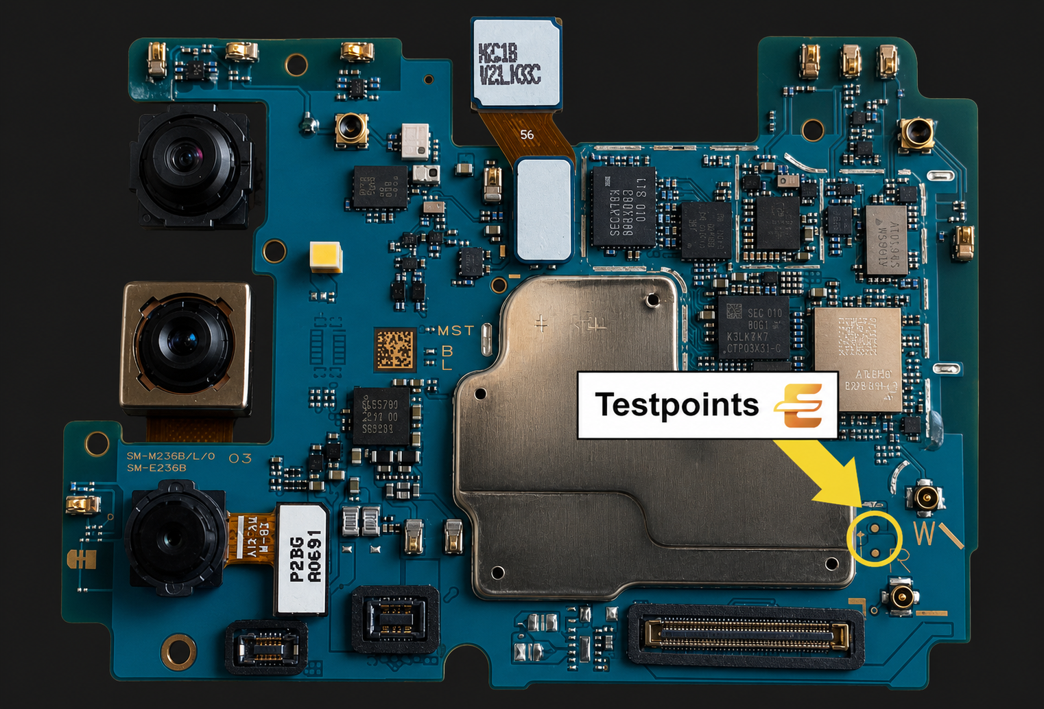 Samsung Galaxy F23 5G models  SM-E236B Test Point