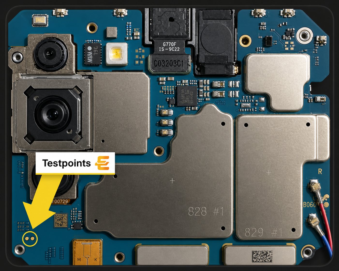 Samsung Galaxy S10 Lite models  SM-G770F Test Point