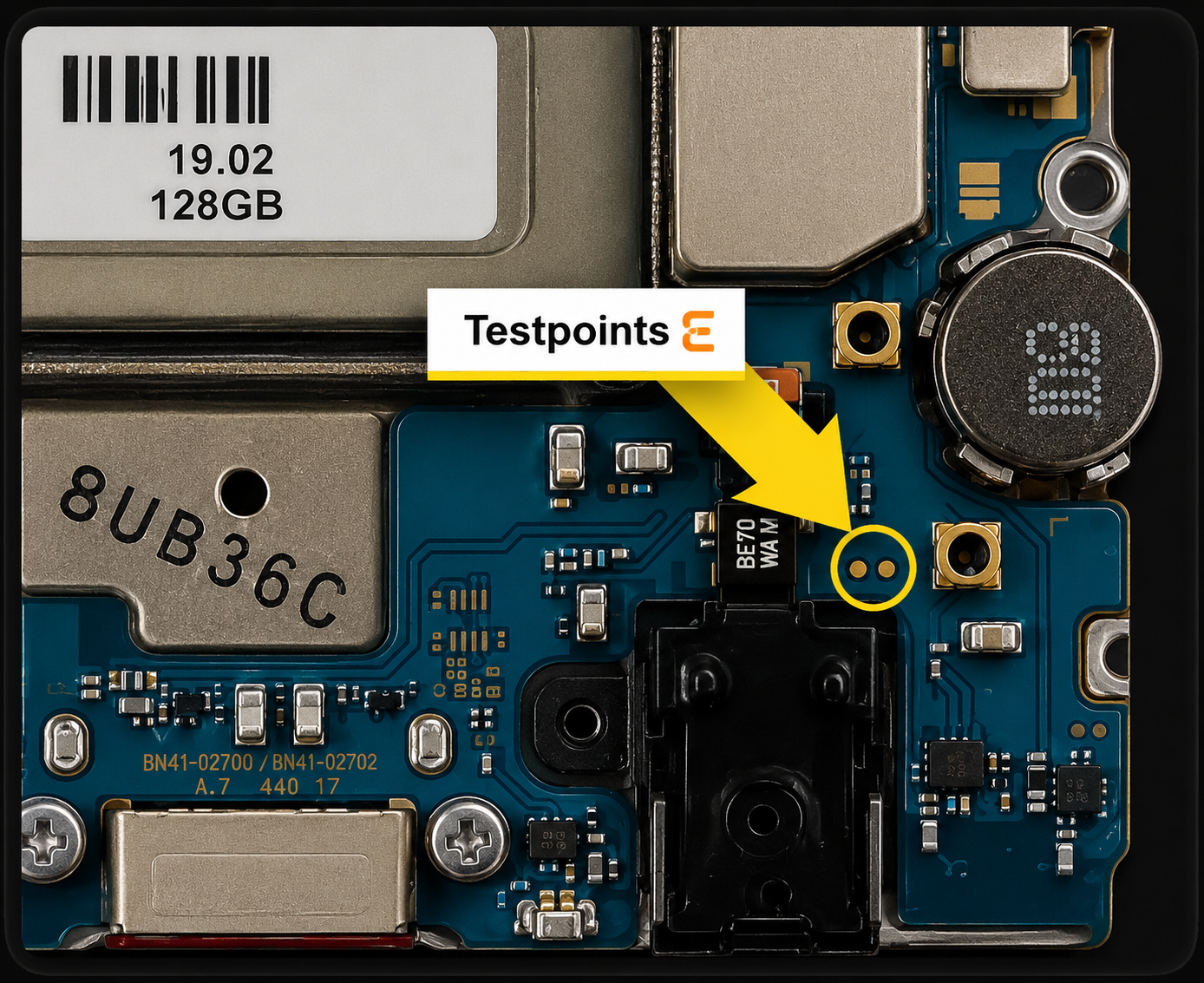 Samsung Galaxy S10e models   SM-G970U Test Point