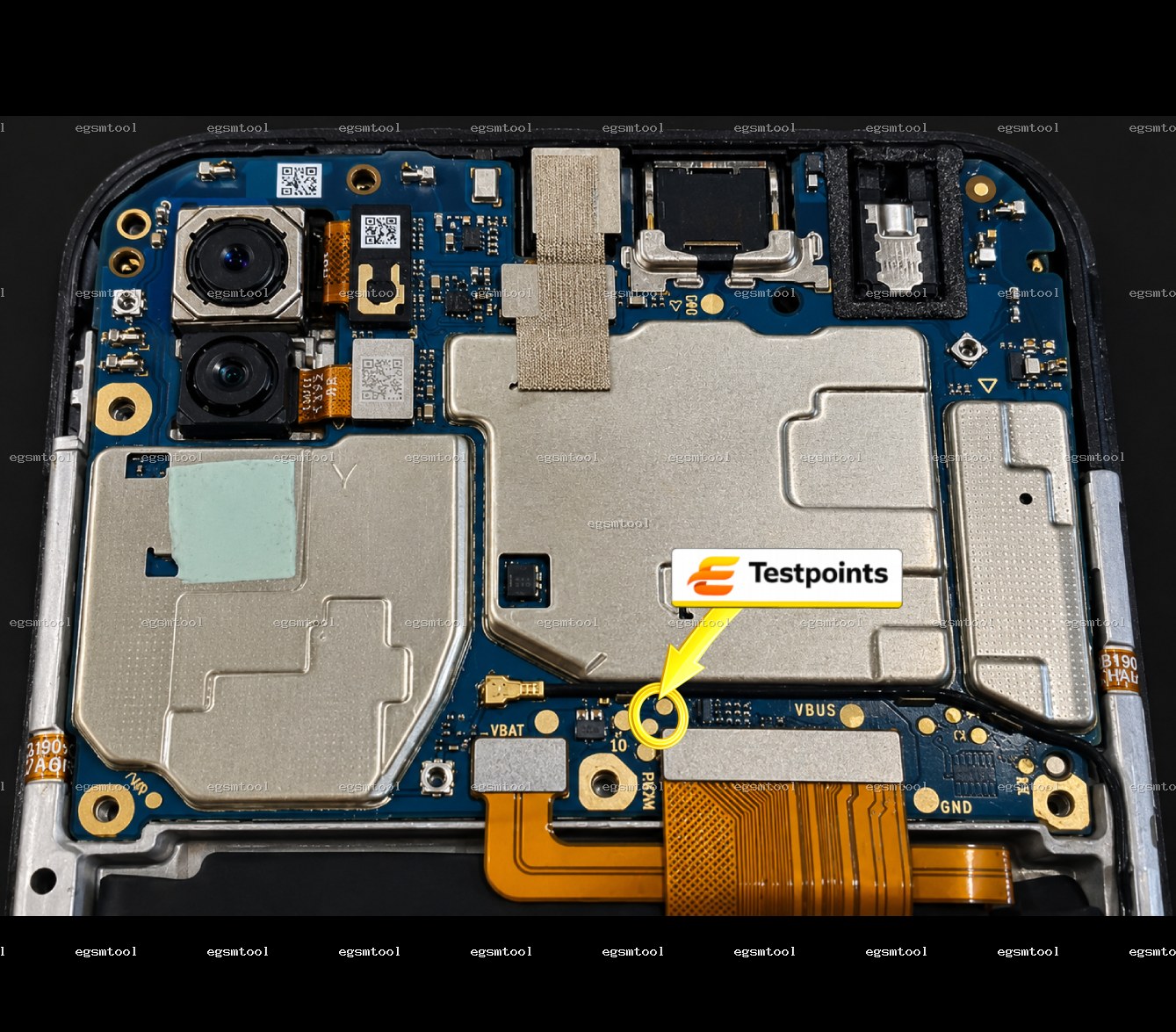 Samsung Samsung Galaxy A01 SM A015M test point diagram — EDL ISP BROM pinout