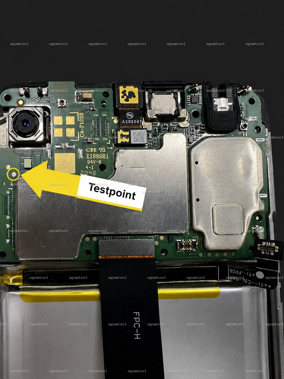 Xiaomi Xiaomi Redmi 9AT test point diagram — EDL ISP BROM pinout