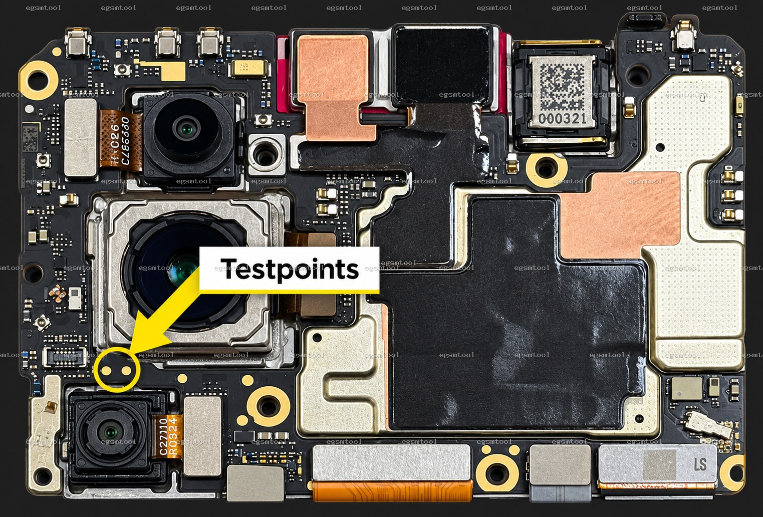 Xiaomi Xiaomi 13 Lite test point diagram — EDL ISP BROM pinout