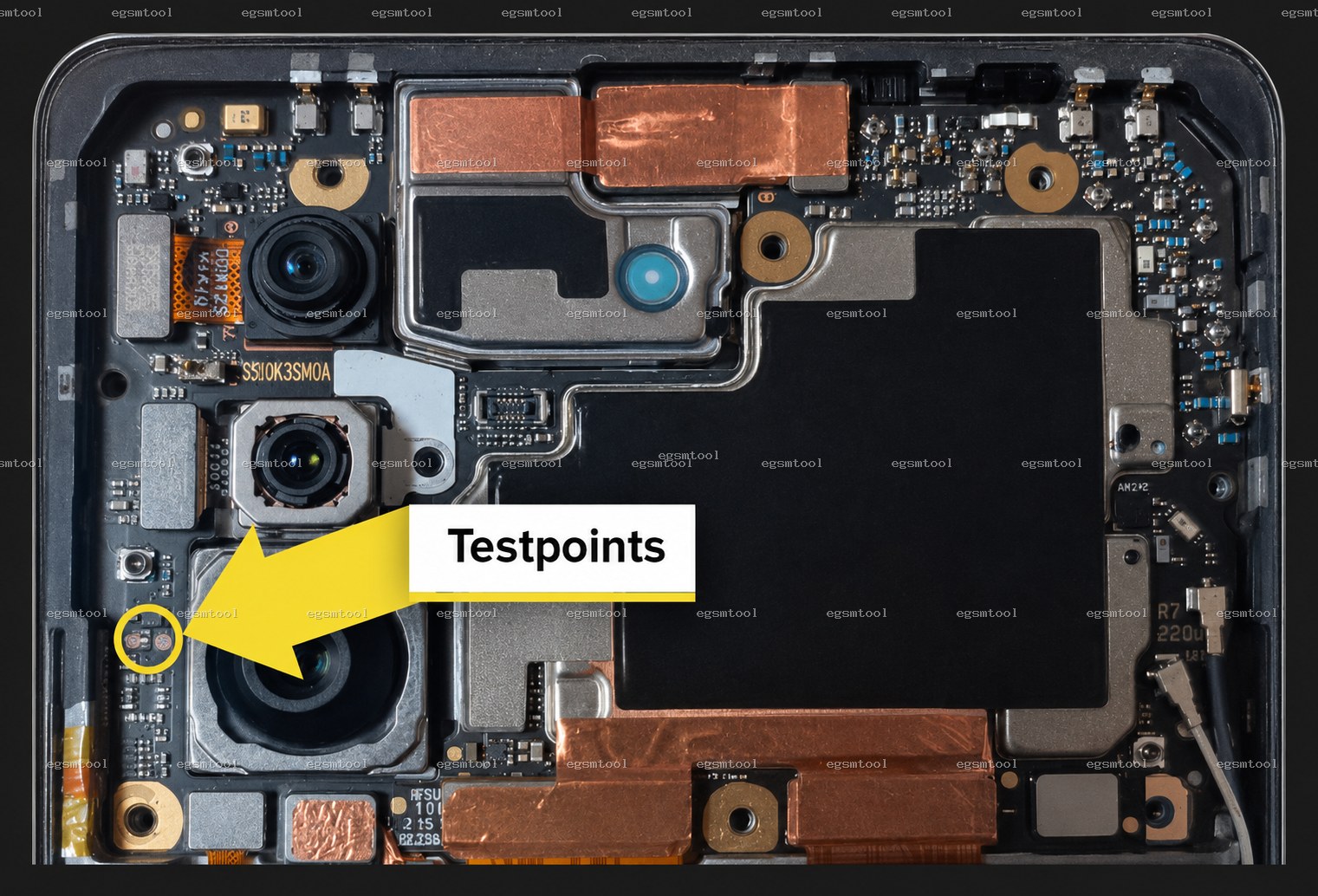 Xiaomi Xiaomi Mi 11 Pro Kopya test point diagram — EDL ISP BROM pinout