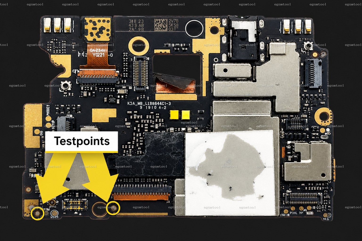 Xiaomi Xiaomi Mi Note 3 test point diagram — EDL ISP BROM pinout