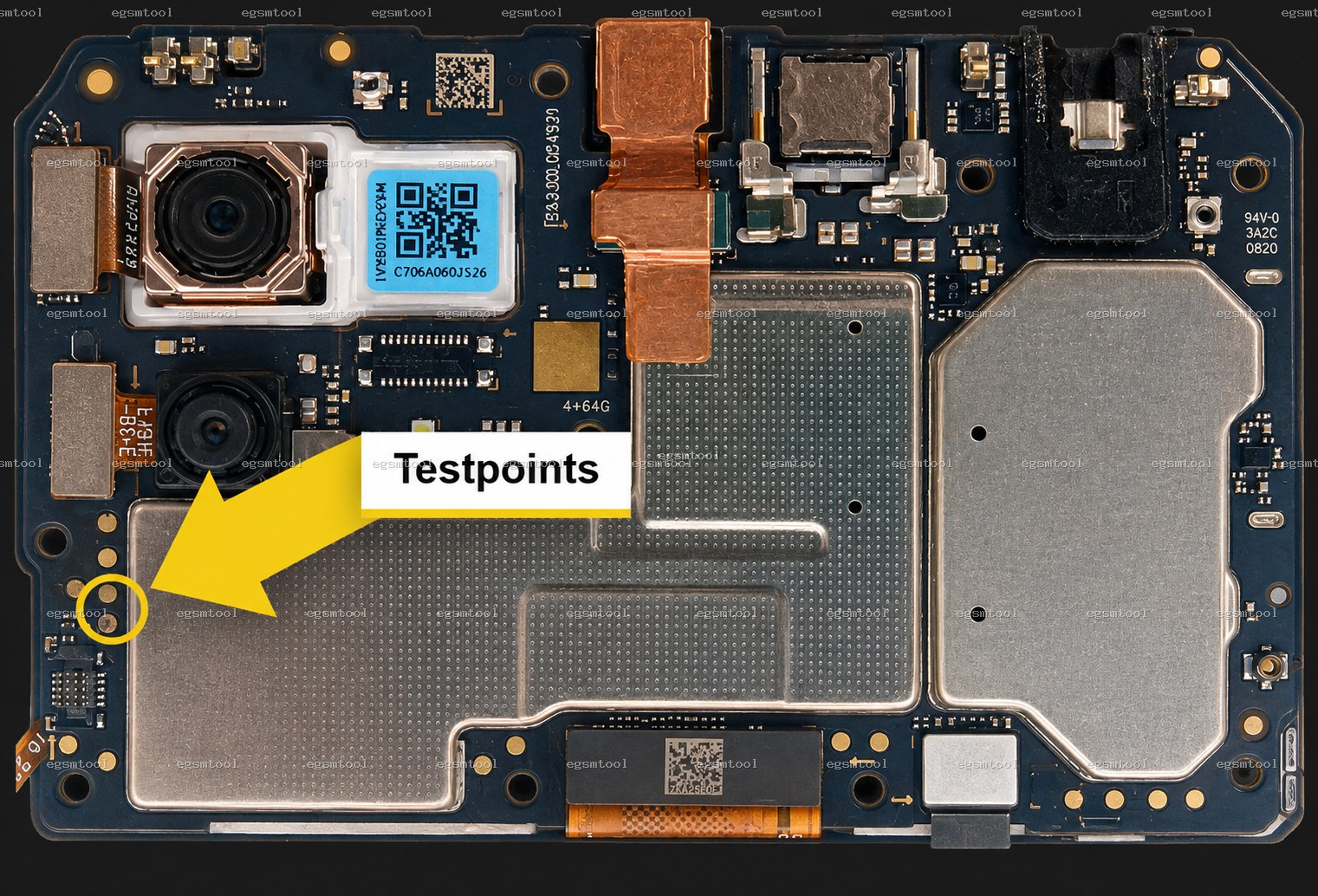 Xiaomi Xiaomi Poco C40 test point diagram — EDL ISP BROM pinout