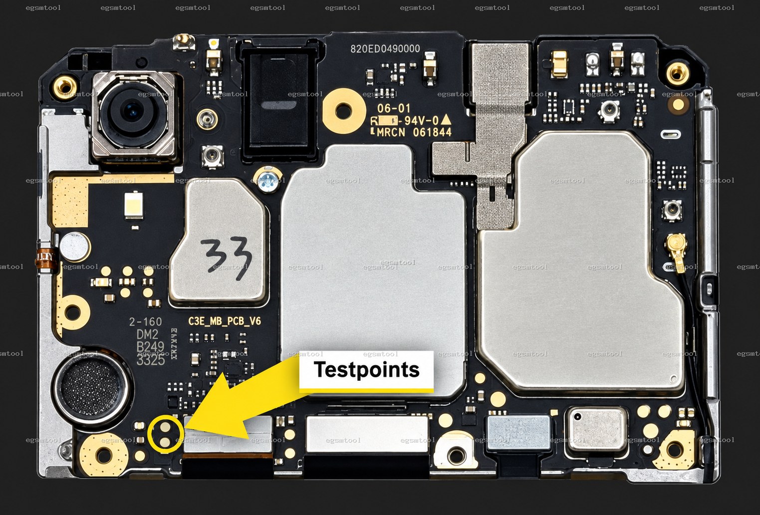 Xiaomi Xiaomi Redmi 7A test point diagram — EDL ISP BROM pinout