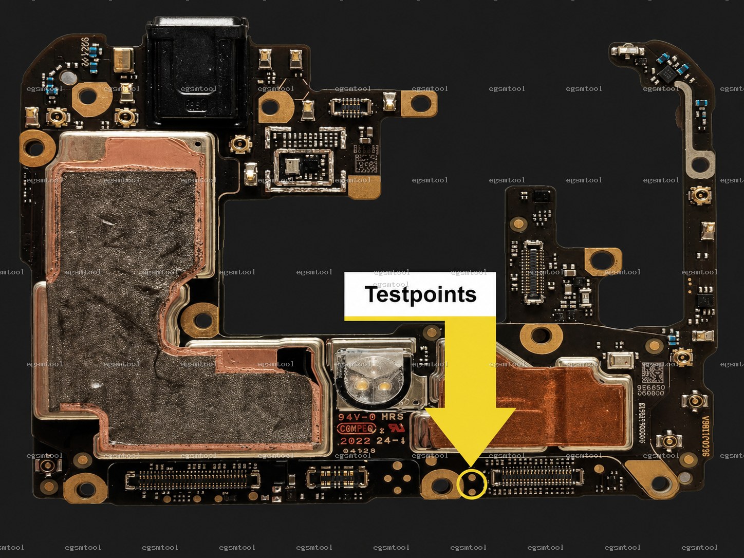 Xiaomi Xiaomi Redmi K30 Pro test point diagram — EDL ISP BROM pinout