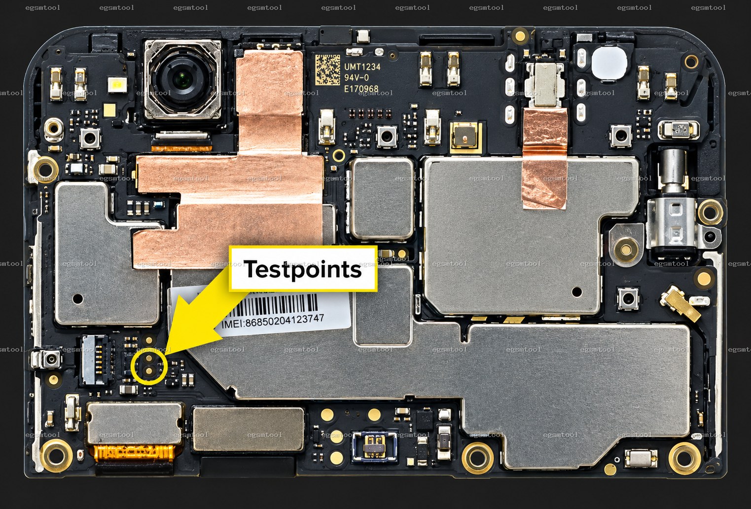 Xiaomi Xiaomi Mi 5c test point diagram — EDL ISP BROM pinout