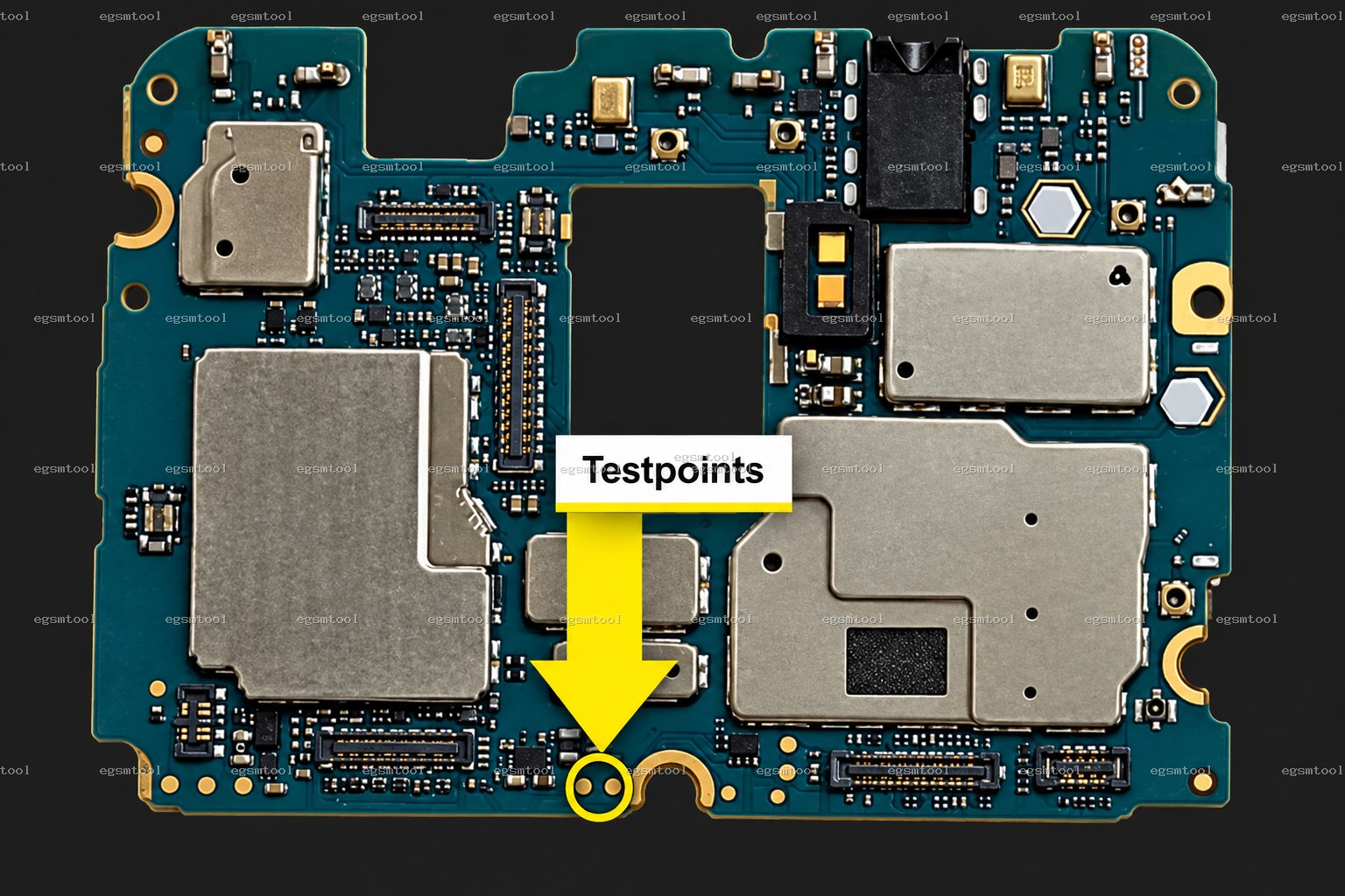 Xiaomi Xiaomi Mi 5s Plus test point diagram — EDL ISP BROM pinout