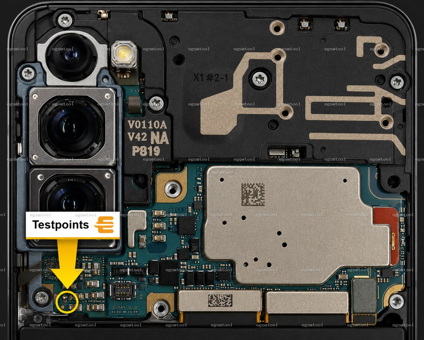 Samsung Samsung Galaxy S20 5G models   SM-G981U   SM-G981U1 test point diagram — EDL ISP BROM pinout